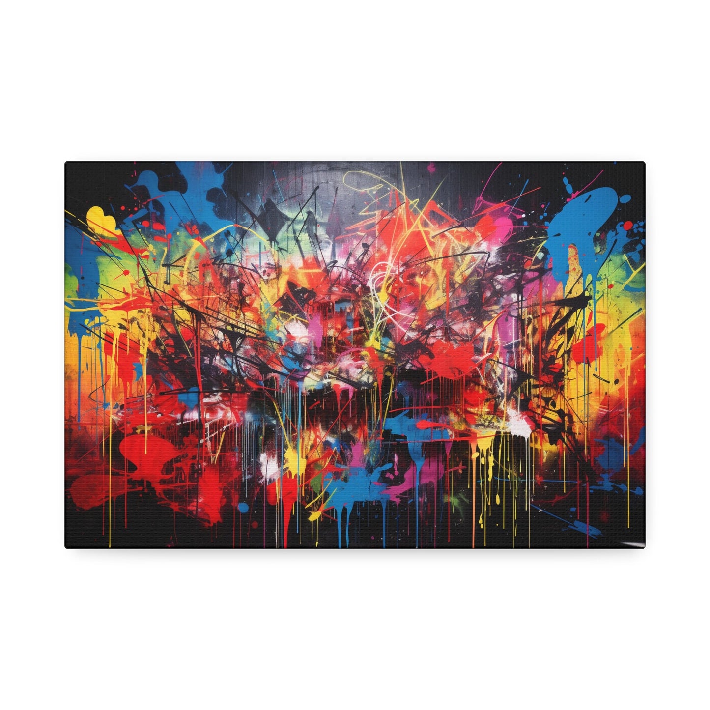 Unique College Dorm or New Apartment Wall Art | Multi-colored Graffiti Style print. Ai generated.