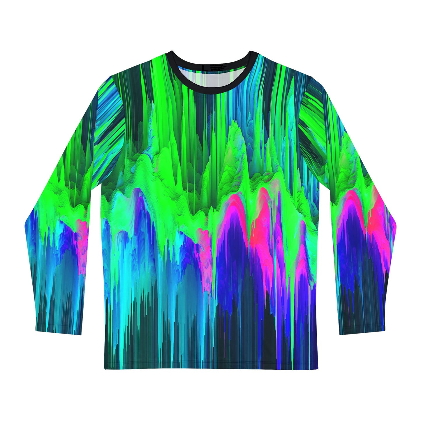 Unique gift for the holidays for those that want to stand out in a crowd, or yourself. Bright pixel drip art. Men's Long Sleeve Shirt.