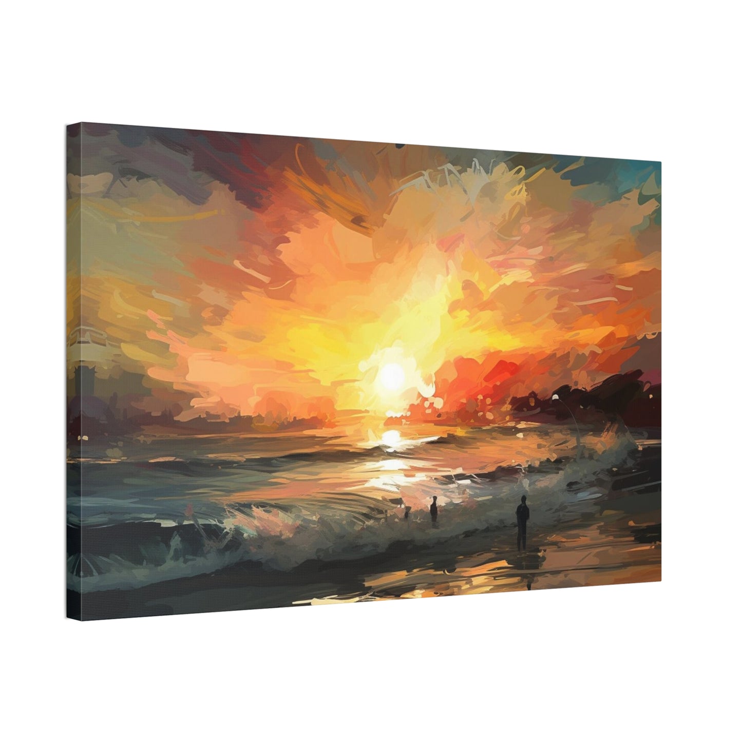 The Sky is on FIRE, Let's Surf!: Abstract Painting Print