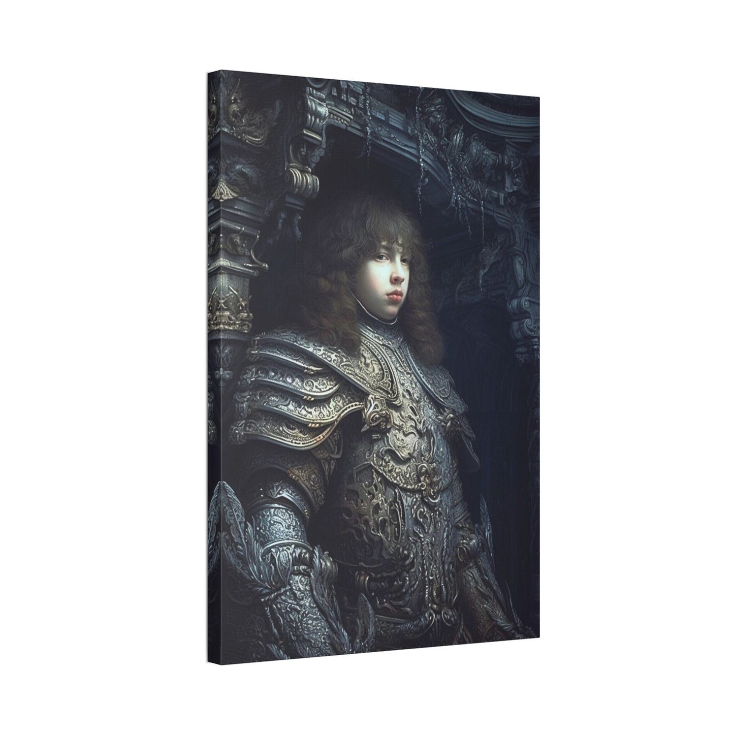 Spooky Version of Sustermans, Portrait of Prince Waldemar Christian of Denmar.  Ai art mixing styles with Giger & other creepy artists.