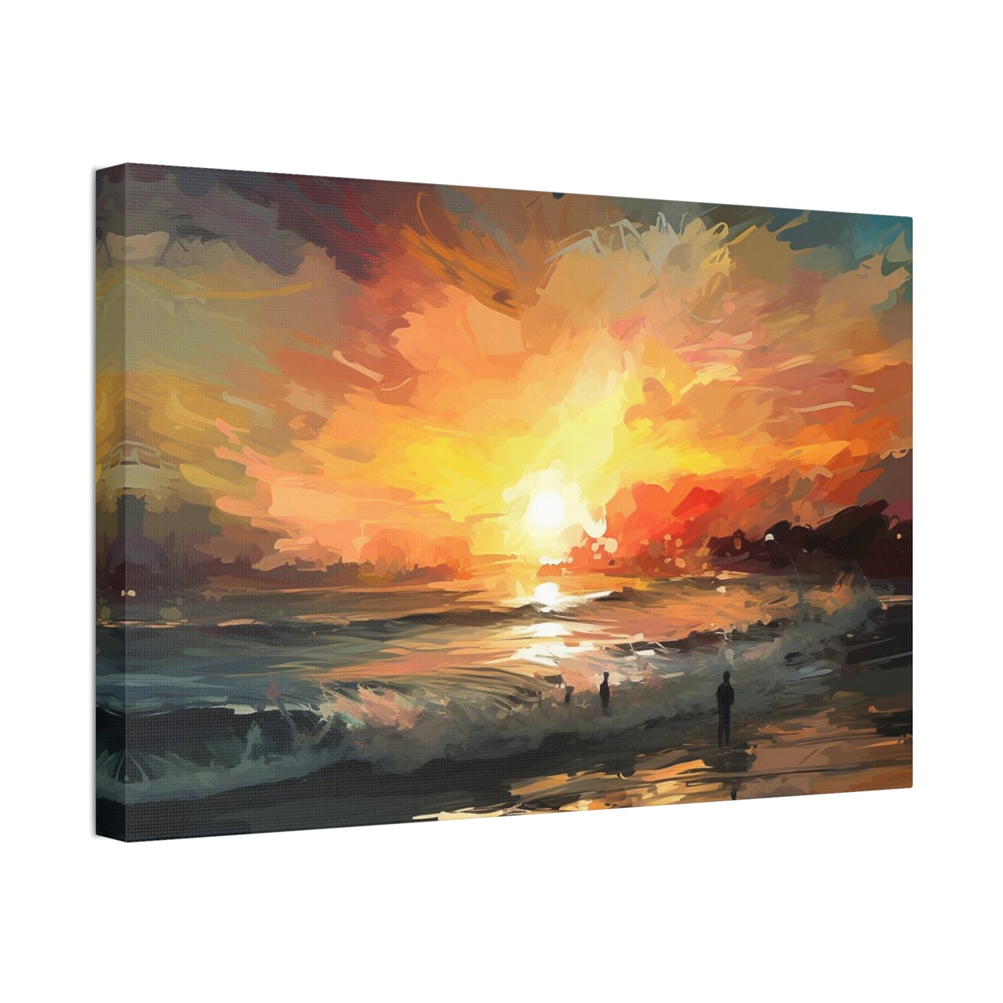 The Sky is on FIRE, Let's Surf!: Abstract Painting Print