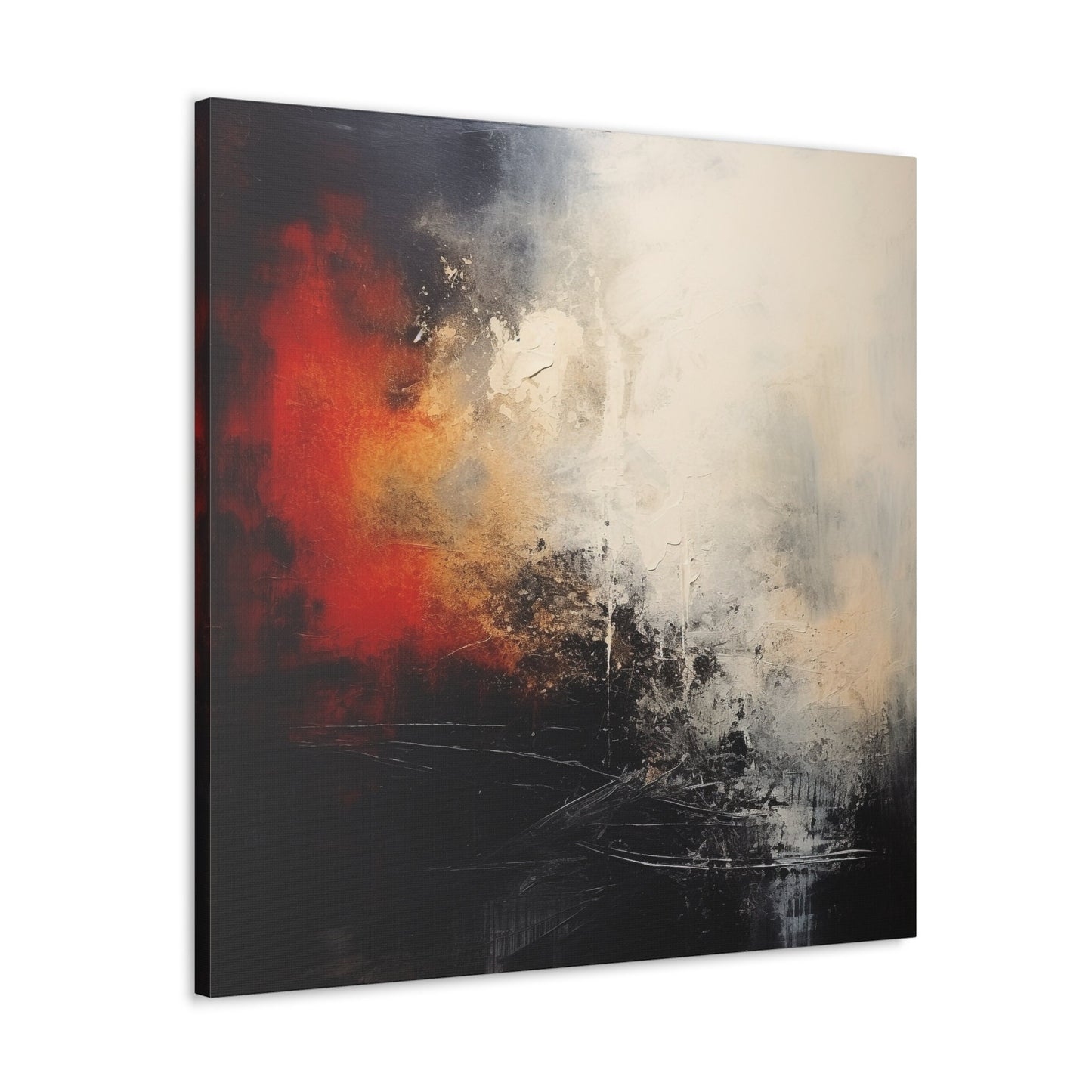 Unique Wall Art for your Home, Apartment or Dorm Room. Abstract print #1 with light and dark colors mixed with red. Awesome painting 4 U.