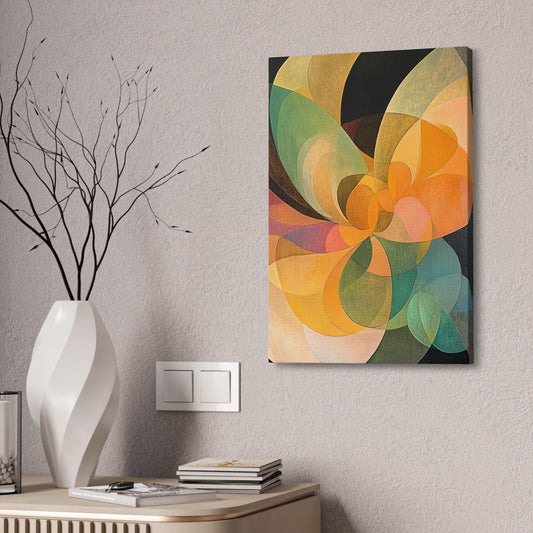 Canvas Stretched, Abstract Bubble Painting Print, Multicolored Wispy Wall Art Decor, Home Office Gift Idea, Colorful Modern Artwork