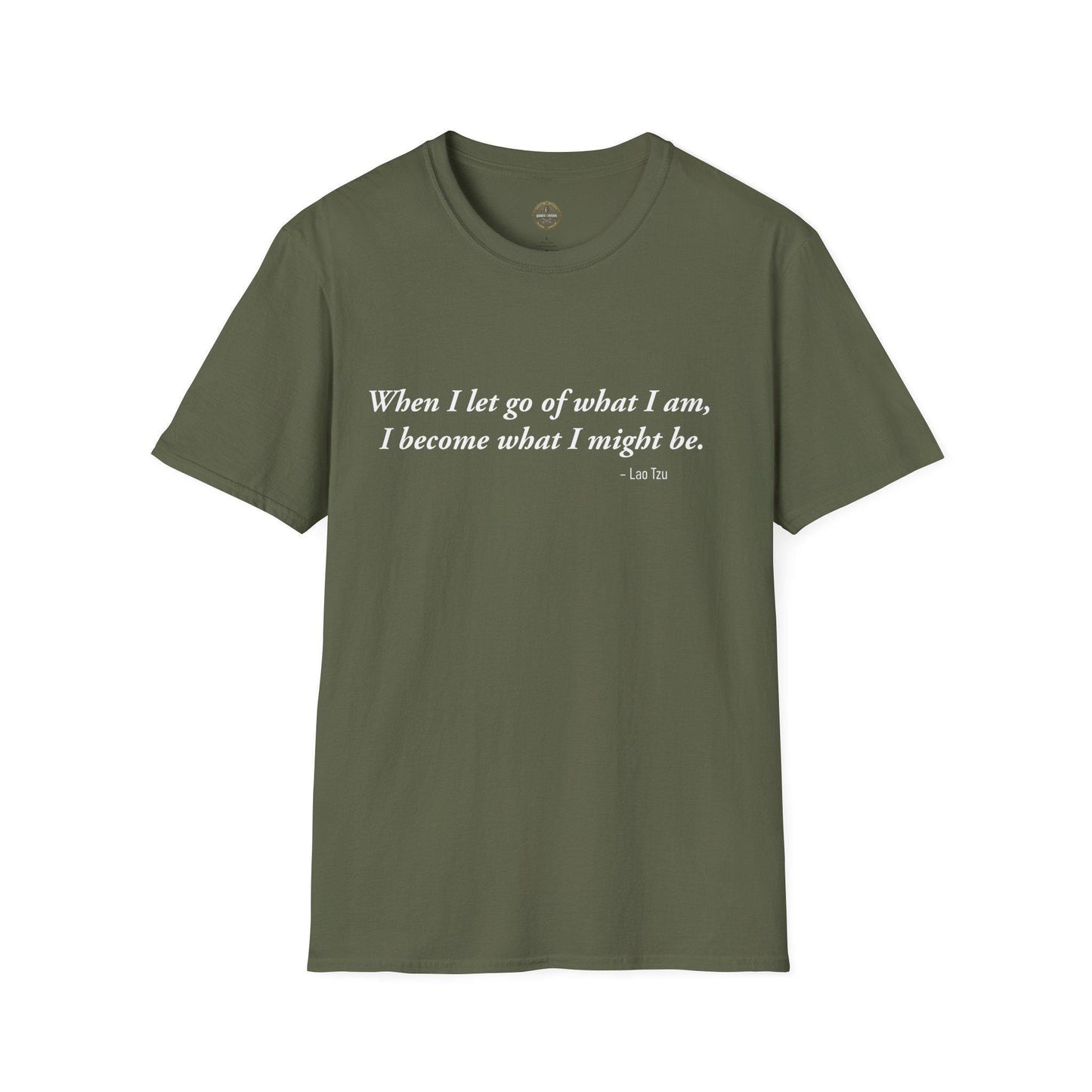 Inspirational Lao Tzu Quote Unisex Softstyle T-Shirt, Philosophy Tee, Yoga Top, Meditation Shirt, Positive Vibes Clothing, Mindfulness Gift