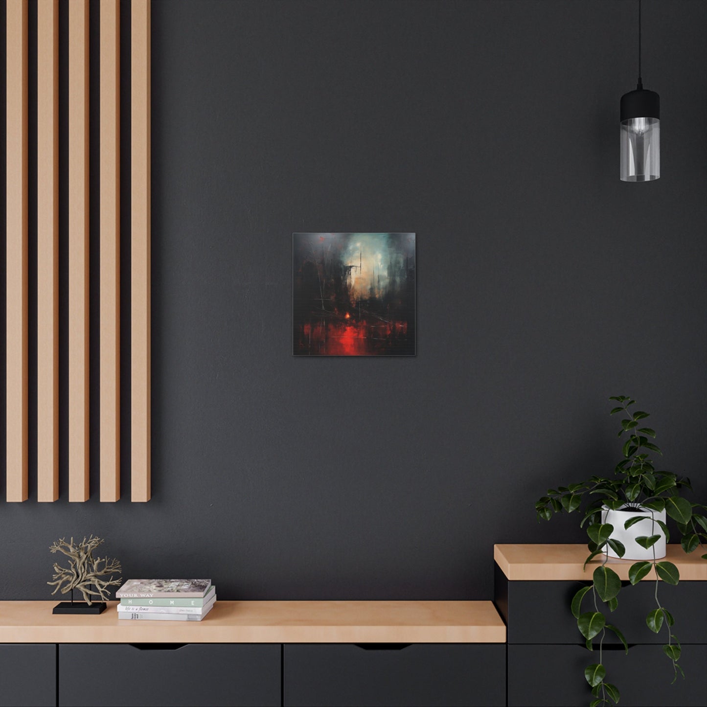 Unique Wall Art for your Home, Apartment or Dorm Room. Abstract print #2 with light and dark colors mixed with red. Awesome painting 4 U.