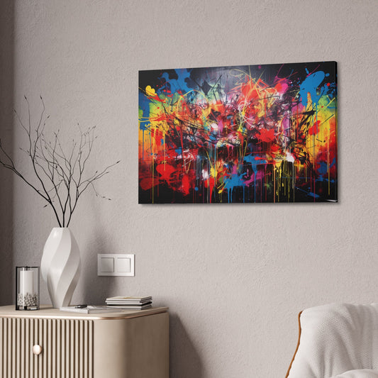 Unique College Dorm or New Apartment Wall Art | Multi-colored Graffiti Style print. Ai generated.