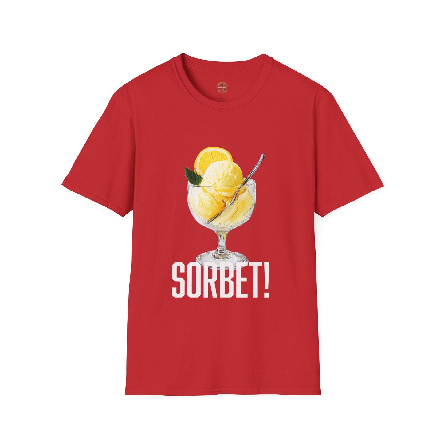 Sorbet T-Shirt, Funny Ice Cream Tee, Unique Softstyle Shirt, Excited Sorbet Top, Unisex Graphic Tee, Food Lover Gift