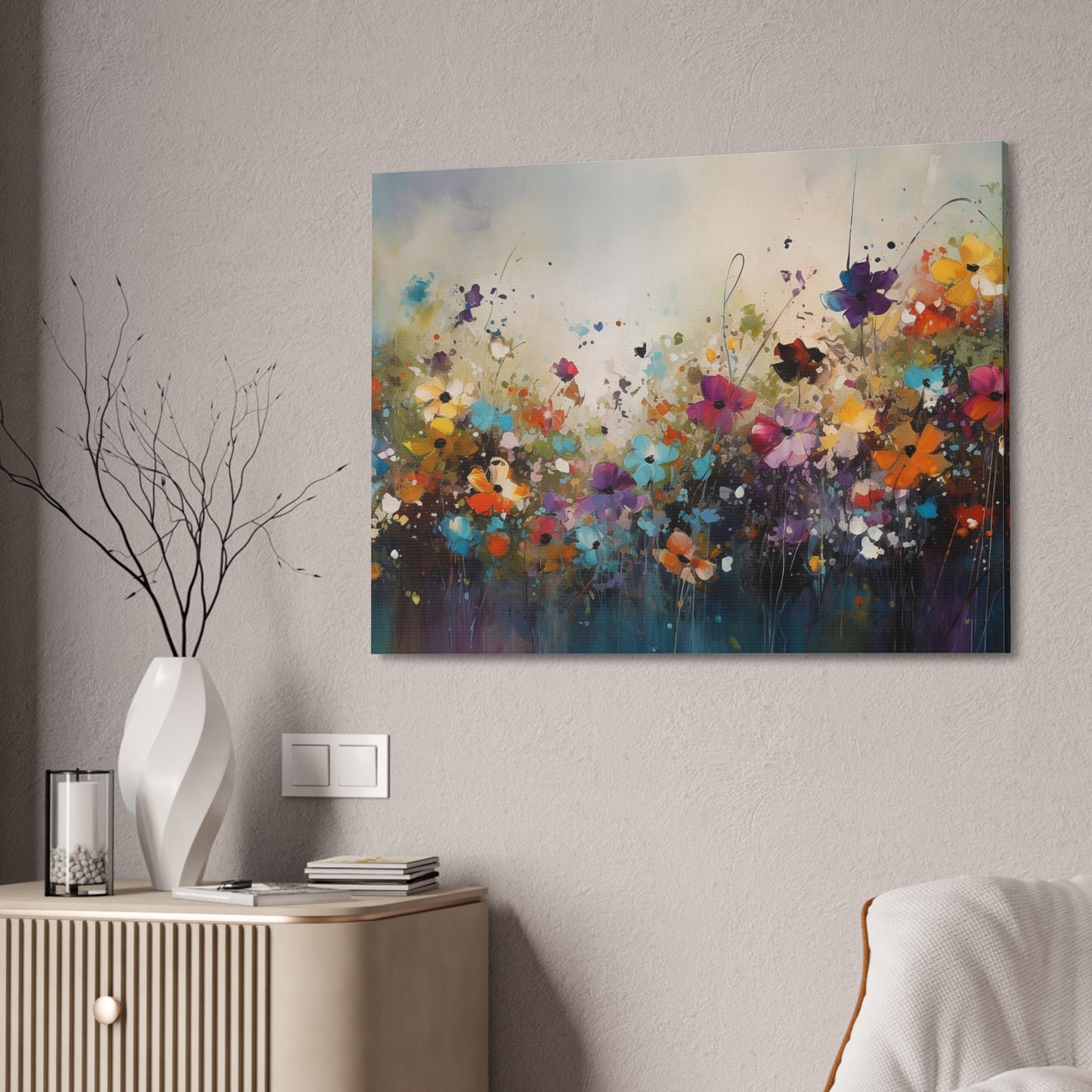 Wildflower Abstract Painting Print