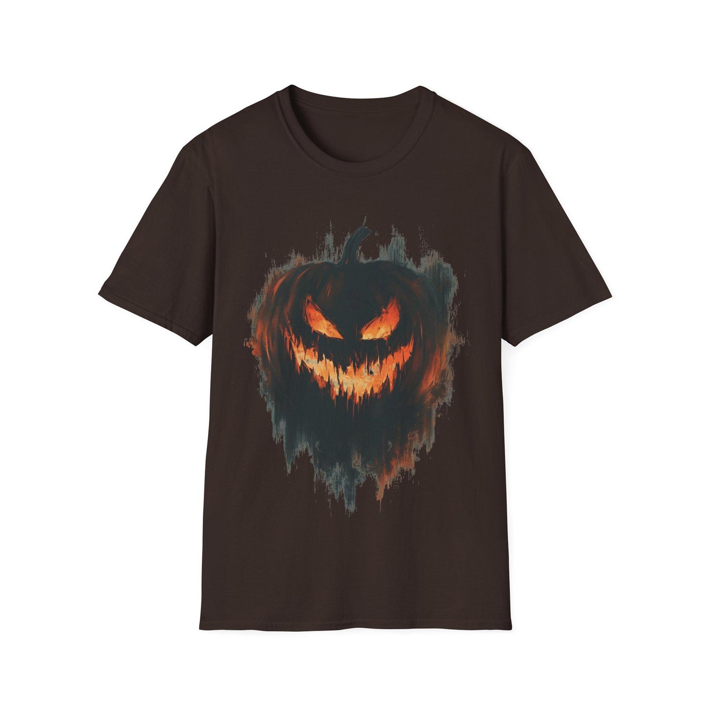Spooky Pumpkin T-Shirt - Halloween Cotton Tee - Creepy Graphic Shirt for Halloween Lovers