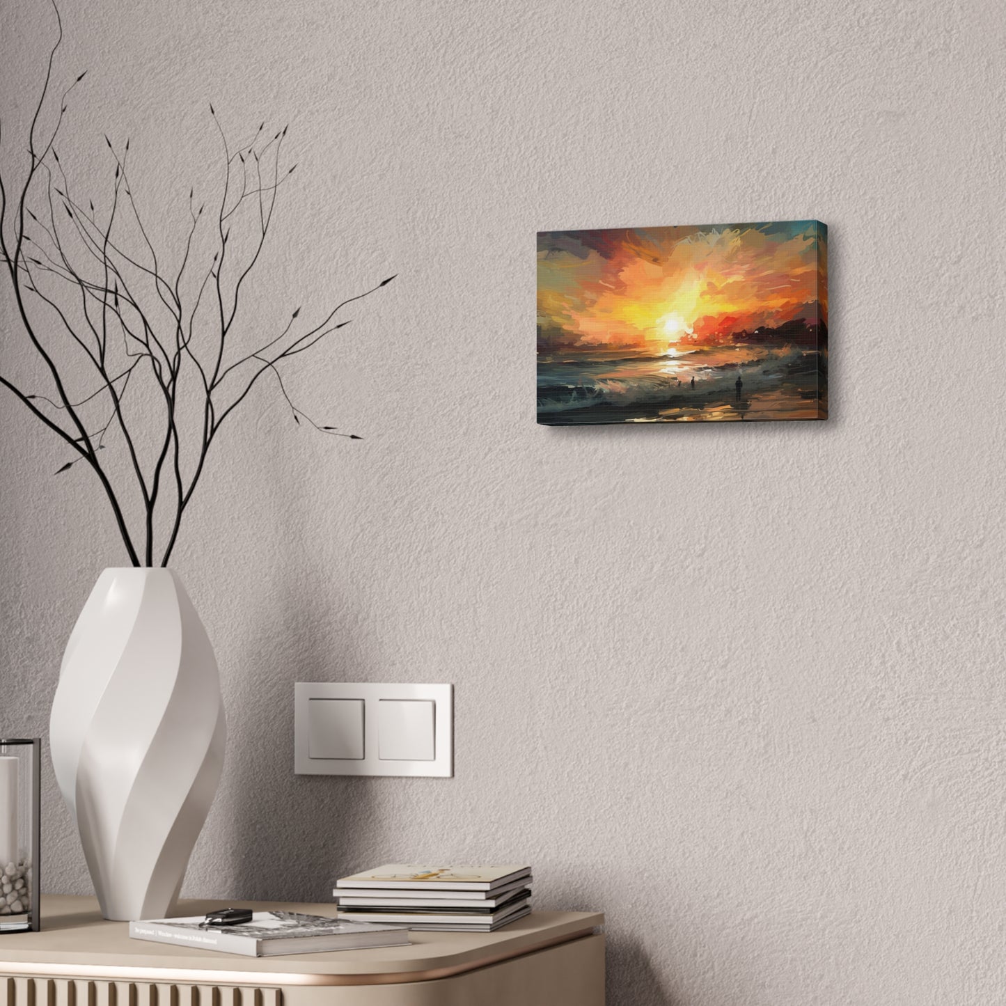 The Sky is on FIRE, Let's Surf!: Abstract Painting Print