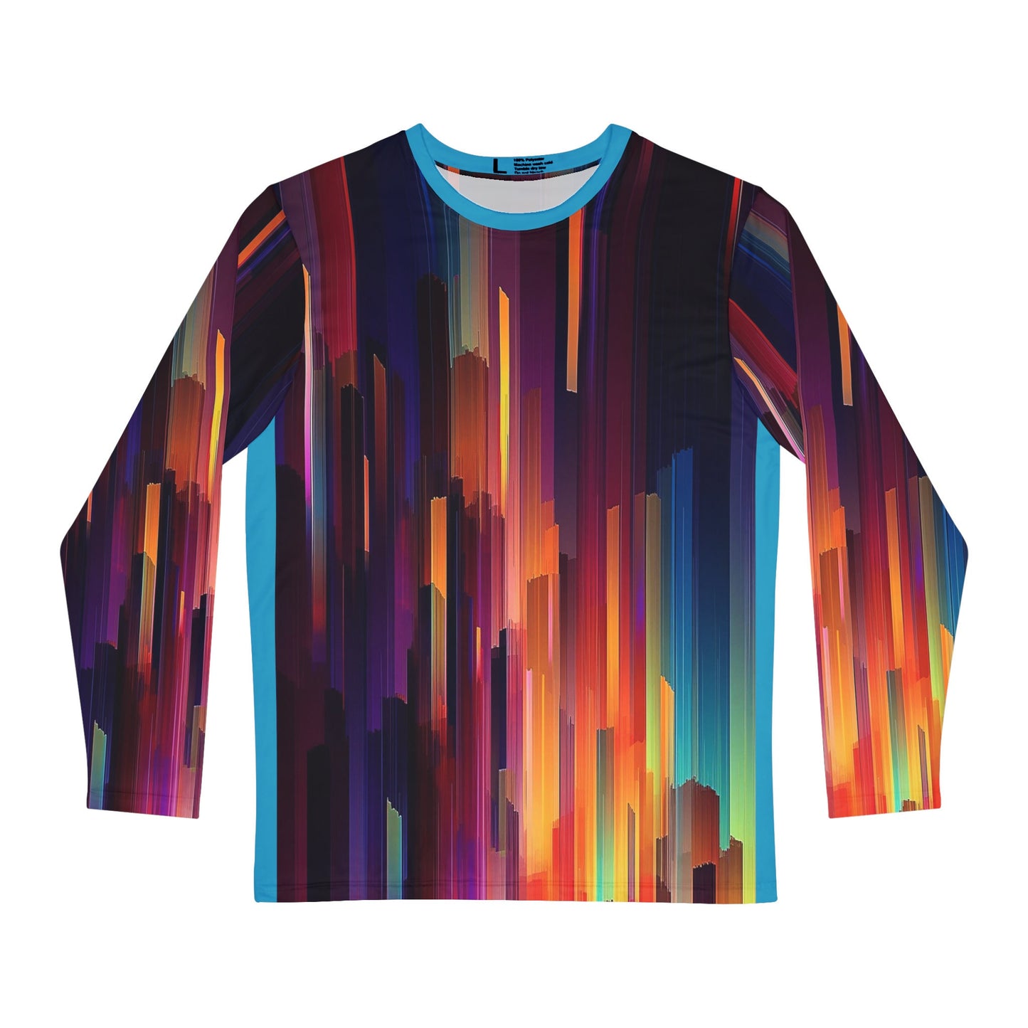 Perfect Party Guy gift. Bright and Uniquely designed Men's Long Sleeve Shirt. Sure to make you stand out in a crowd. Sweet pixel drift art.