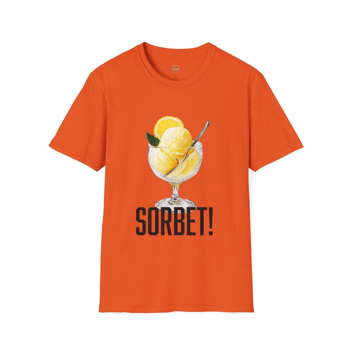 Sorbet T-Shirt, Funny Ice Cream Tee, Unique Softstyle Shirt, Excited Sorbet Top, Unisex Graphic Tee, Food Lover Gift