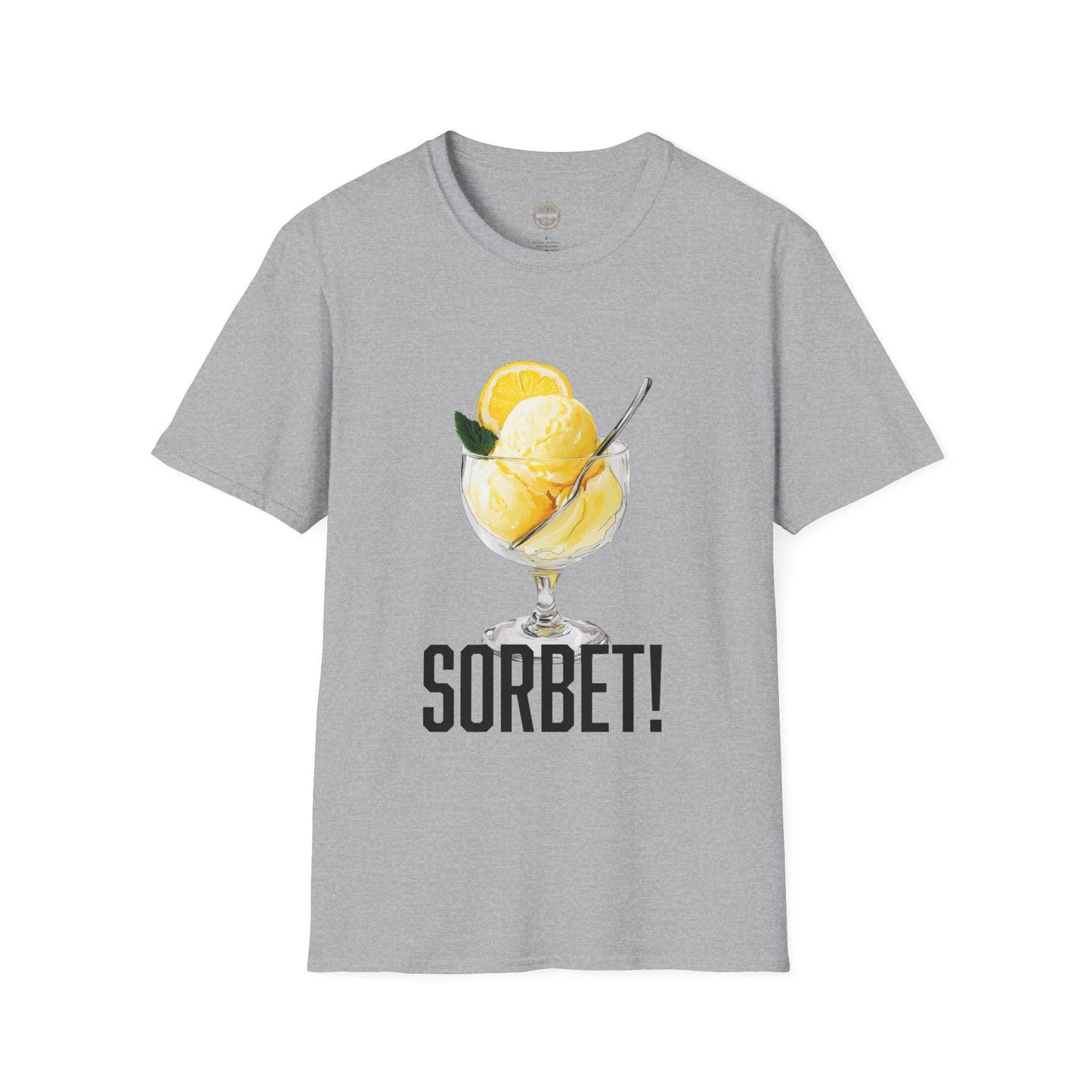 Sorbet T-Shirt, Funny Ice Cream Tee, Unique Softstyle Shirt, Excited Sorbet Top, Unisex Graphic Tee, Food Lover Gift
