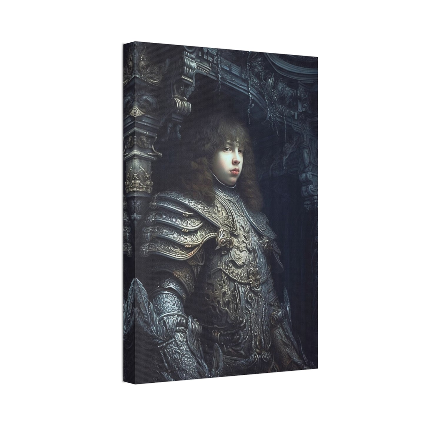 Spooky Version of Sustermans, Portrait of Prince Waldemar Christian of Denmar.  Ai art mixing styles with Giger & other creepy artists.