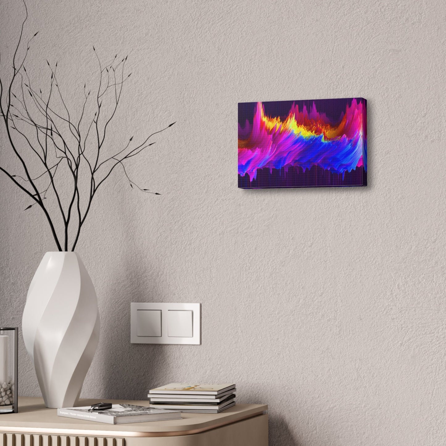 Unique College Dorm or New Apartment Wall Art | Multi-colored Pixel Drift Art print 3. Ai generated.