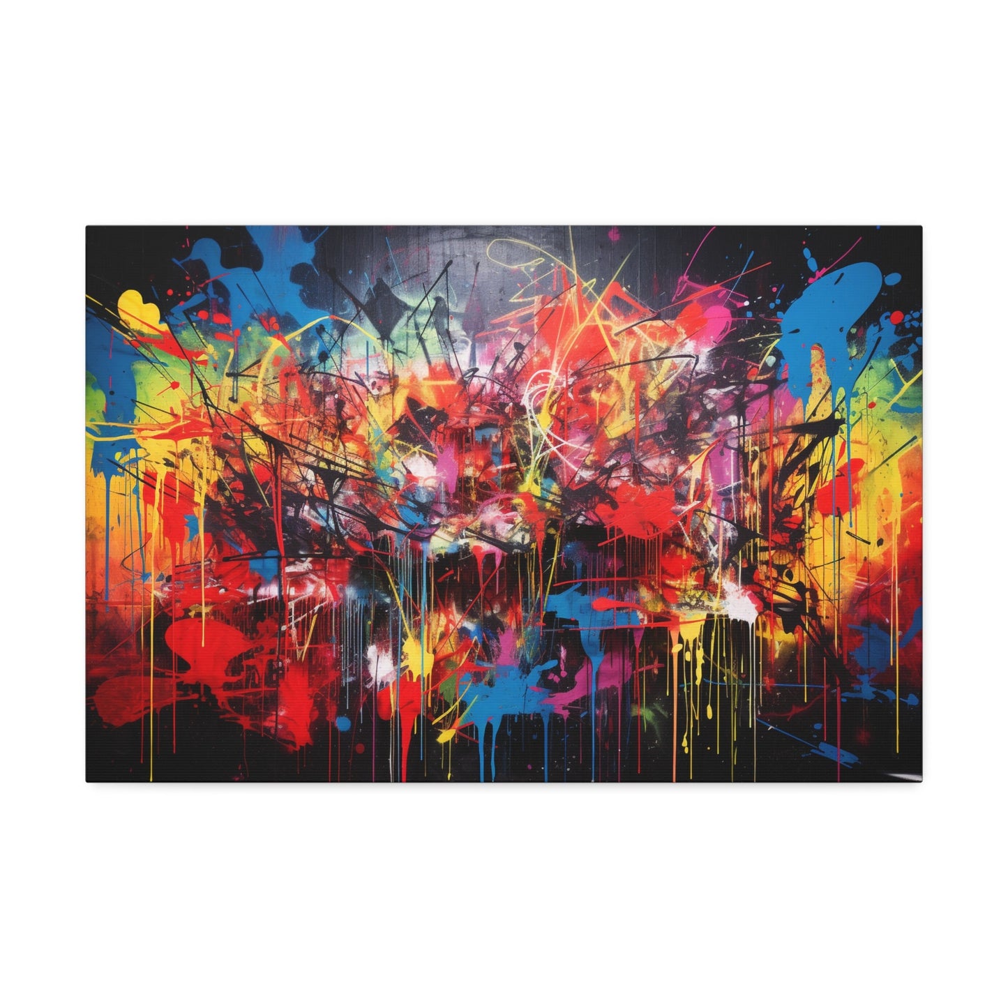 Unique College Dorm or New Apartment Wall Art | Multi-colored Graffiti Style print. Ai generated.