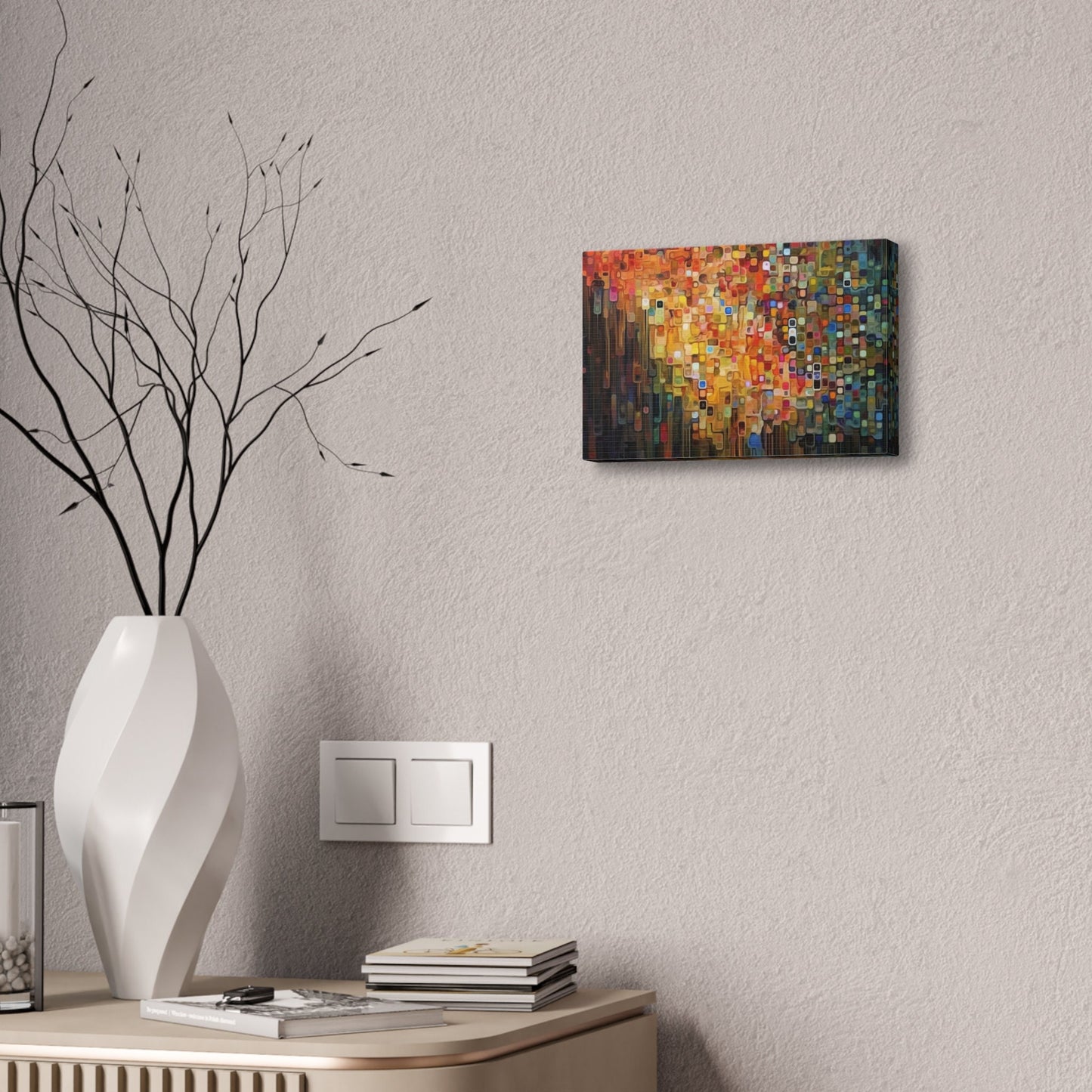 Unique College Dorm or New Apartment Wall Art | Multi-colored Abstract Art print. Ellsworth Kelly inspired. Ai generated.