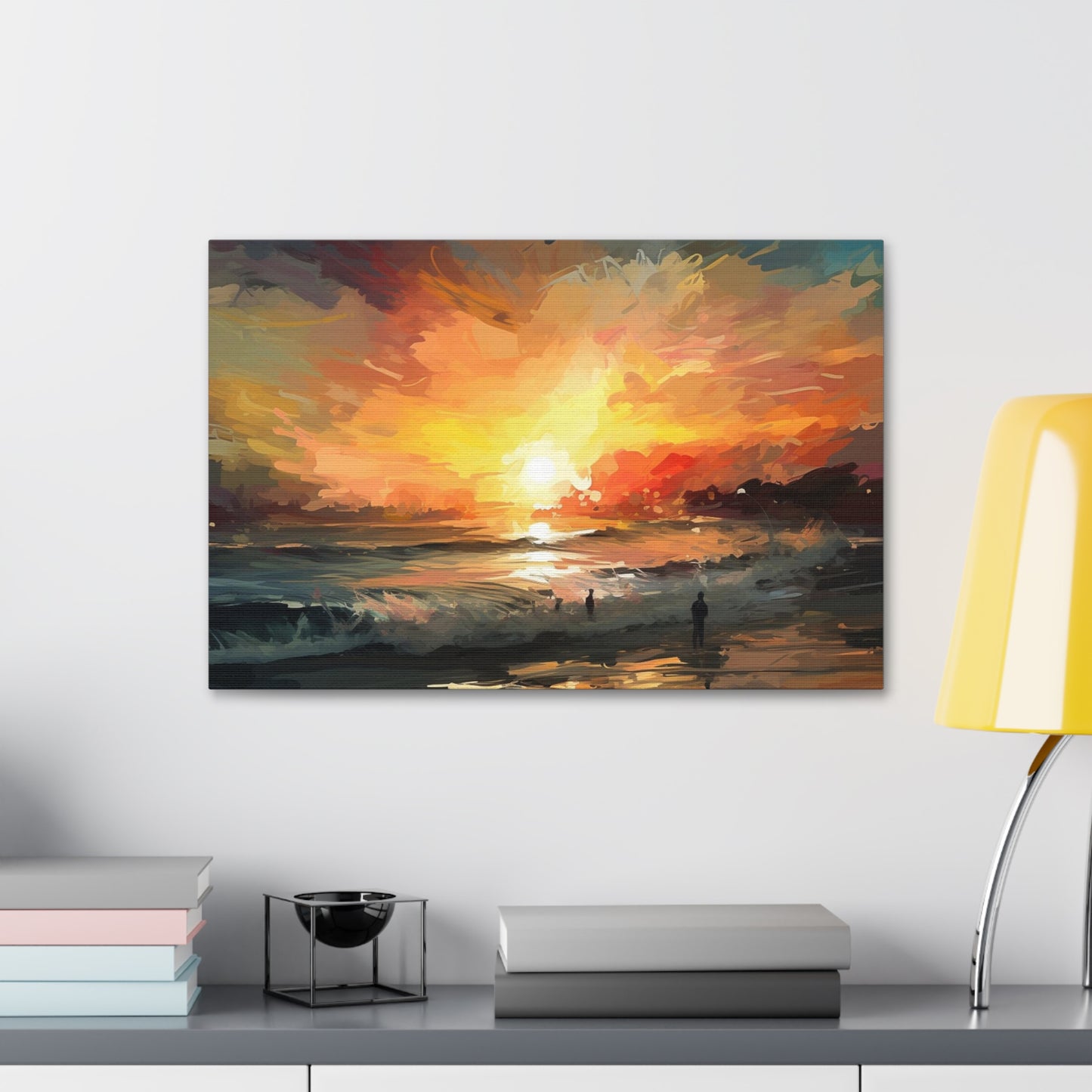 The Sky is on FIRE, Let's Surf!: Abstract Painting Print
