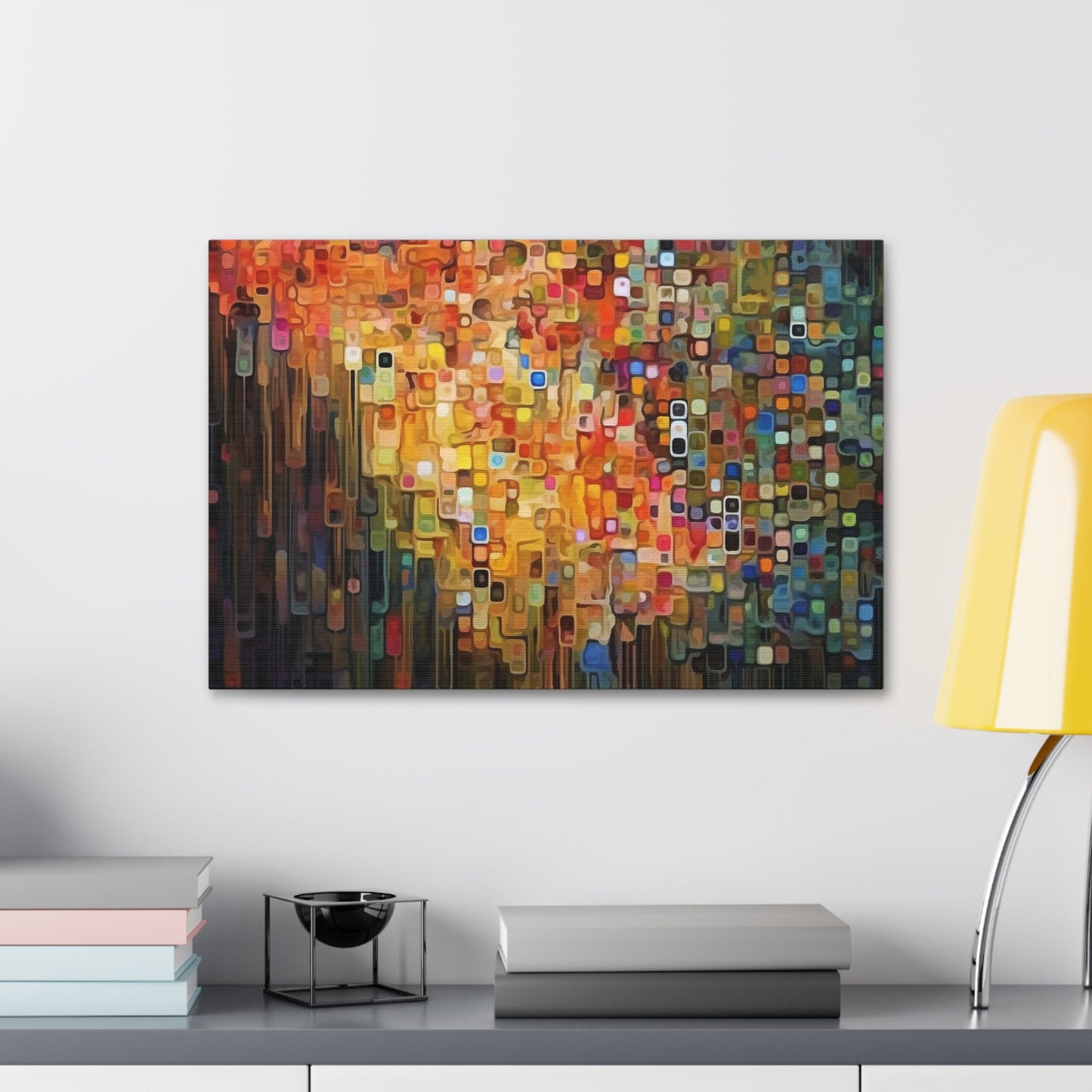 Unique College Dorm or New Apartment Wall Art | Multi-colored Abstract Art print. Ellsworth Kelly inspired. Ai generated.