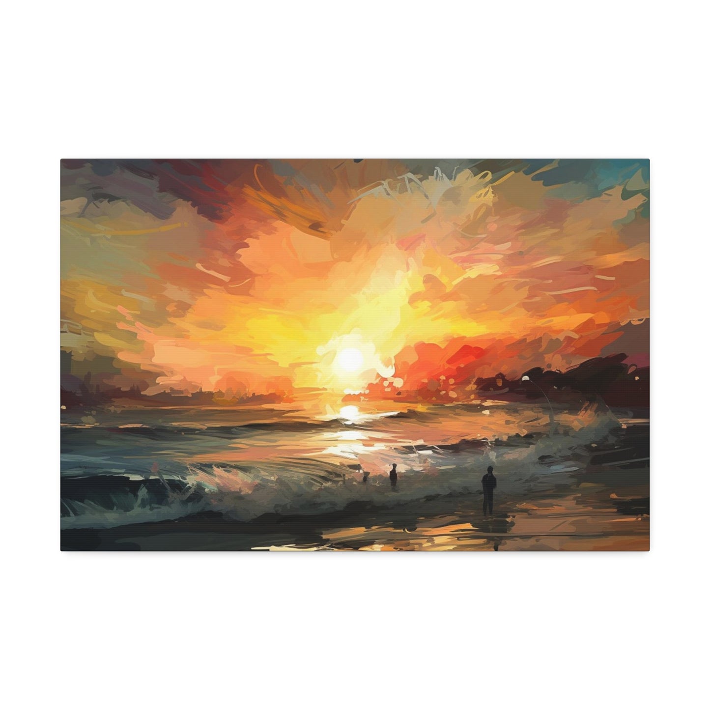The Sky is on FIRE, Let's Surf!: Abstract Painting Print