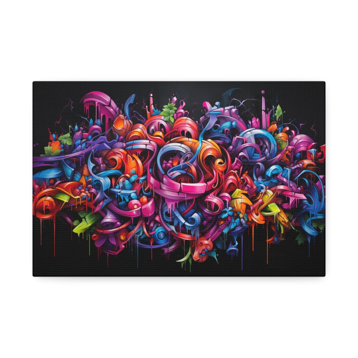 Unique College Dorm or New Apartment Wall Art | Multi-colored Graffiti Style print 2. Ai generated.