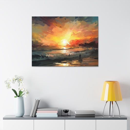 The Sky is on FIRE, Let's Surf!: Abstract Painting Print