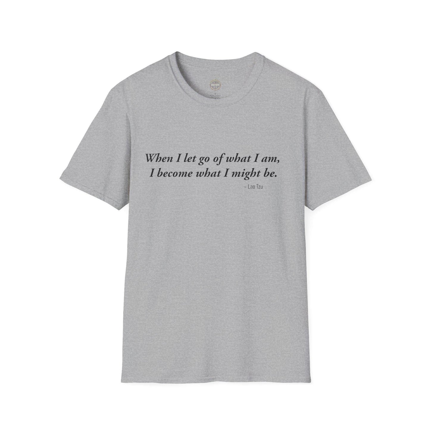 Inspirational Lao Tzu Quote Unisex Softstyle T-Shirt, Philosophy Tee, Yoga Top, Meditation Shirt, Positive Vibes Clothing, Mindfulness Gift