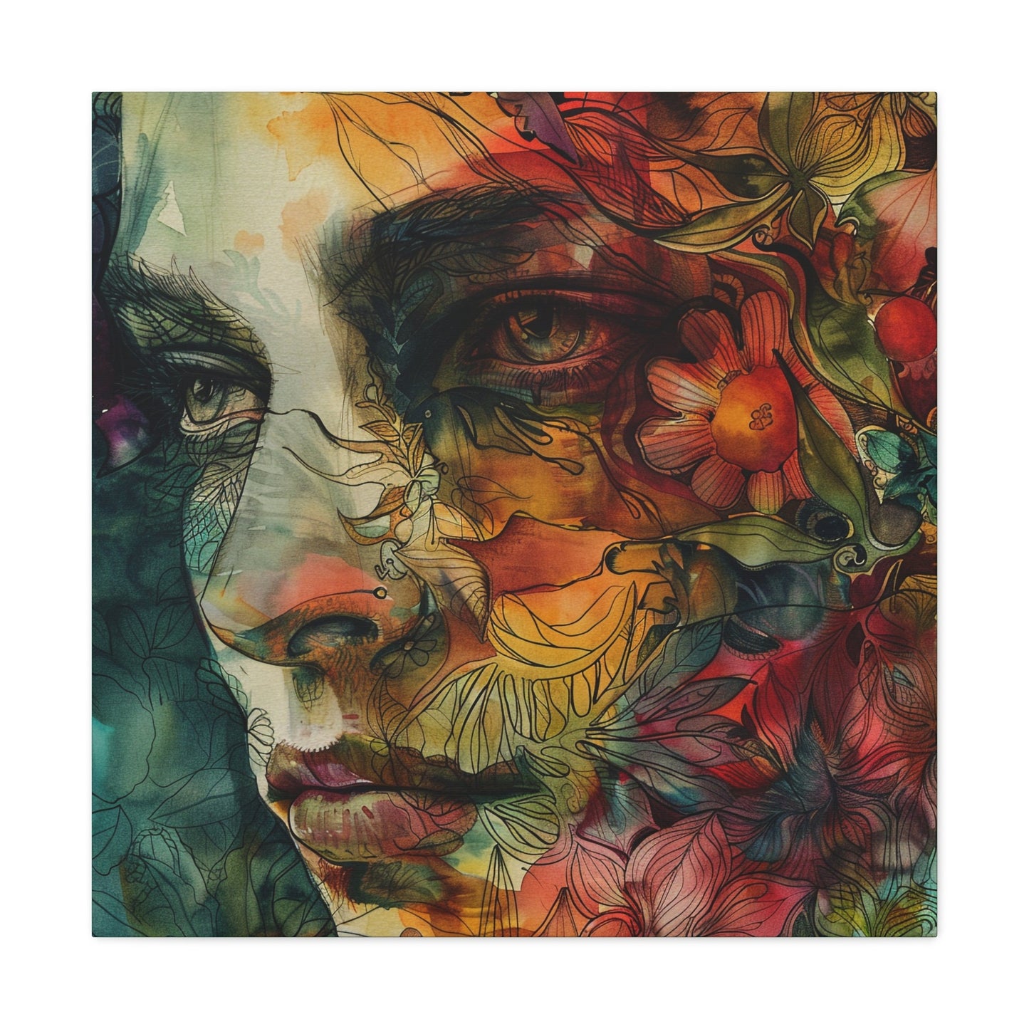 Amazing unique wall art great for the home, apartment, or dorm room. Watercolor girls. Ethereal Prints. Print number 4.