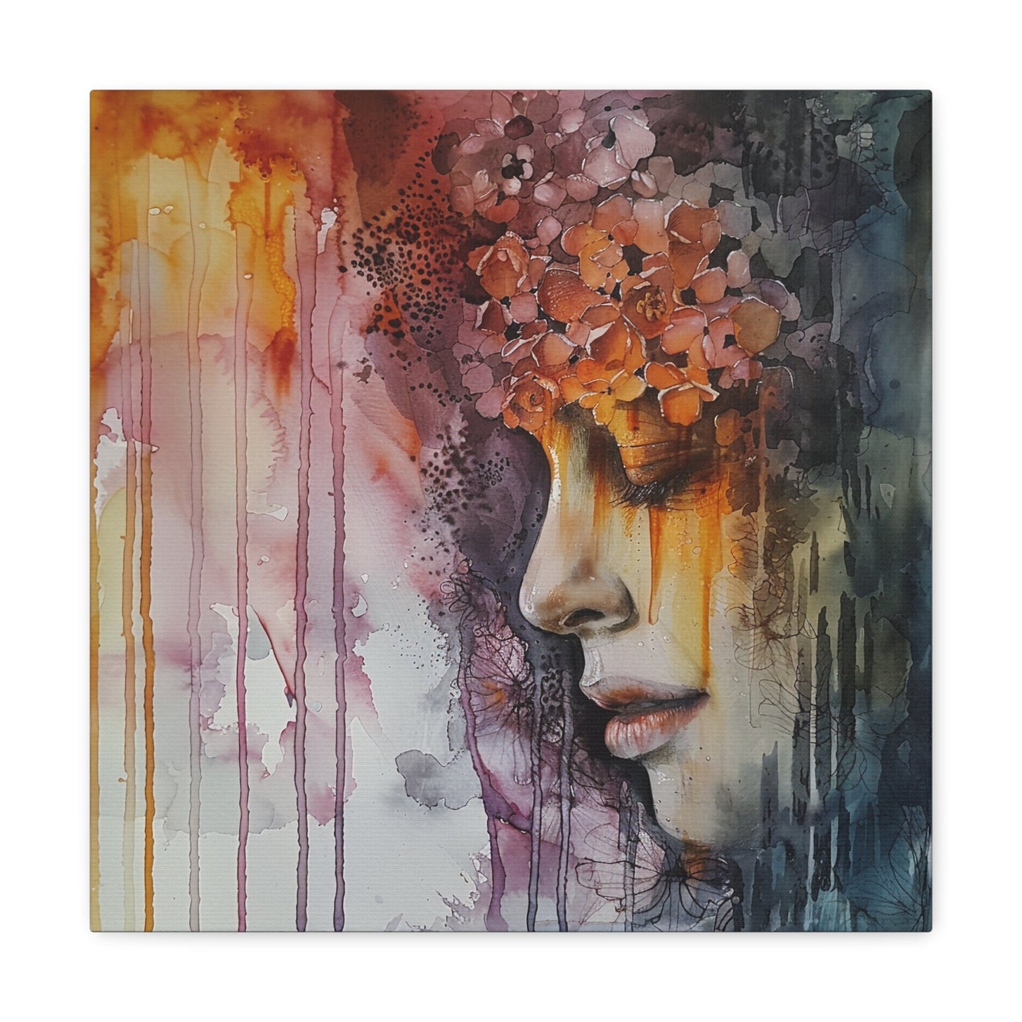Amazing unique wall art great for the home, apartment, or dorm room. Watercolor girls. Ethereal Prints. Print number 3.