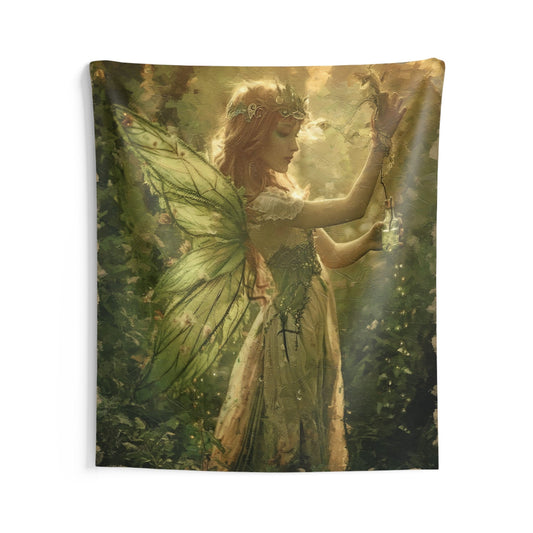 Coolest Tapestry. Oil Painted Green Fairy. Indoor Wall Tapestries for all your Smoker Friends. Unique designs for your chillout room.