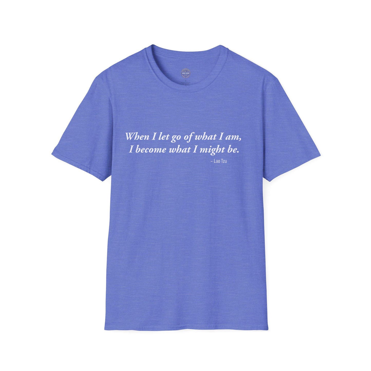 Inspirational Lao Tzu Quote Unisex Softstyle T-Shirt, Philosophy Tee, Yoga Top, Meditation Shirt, Positive Vibes Clothing, Mindfulness Gift