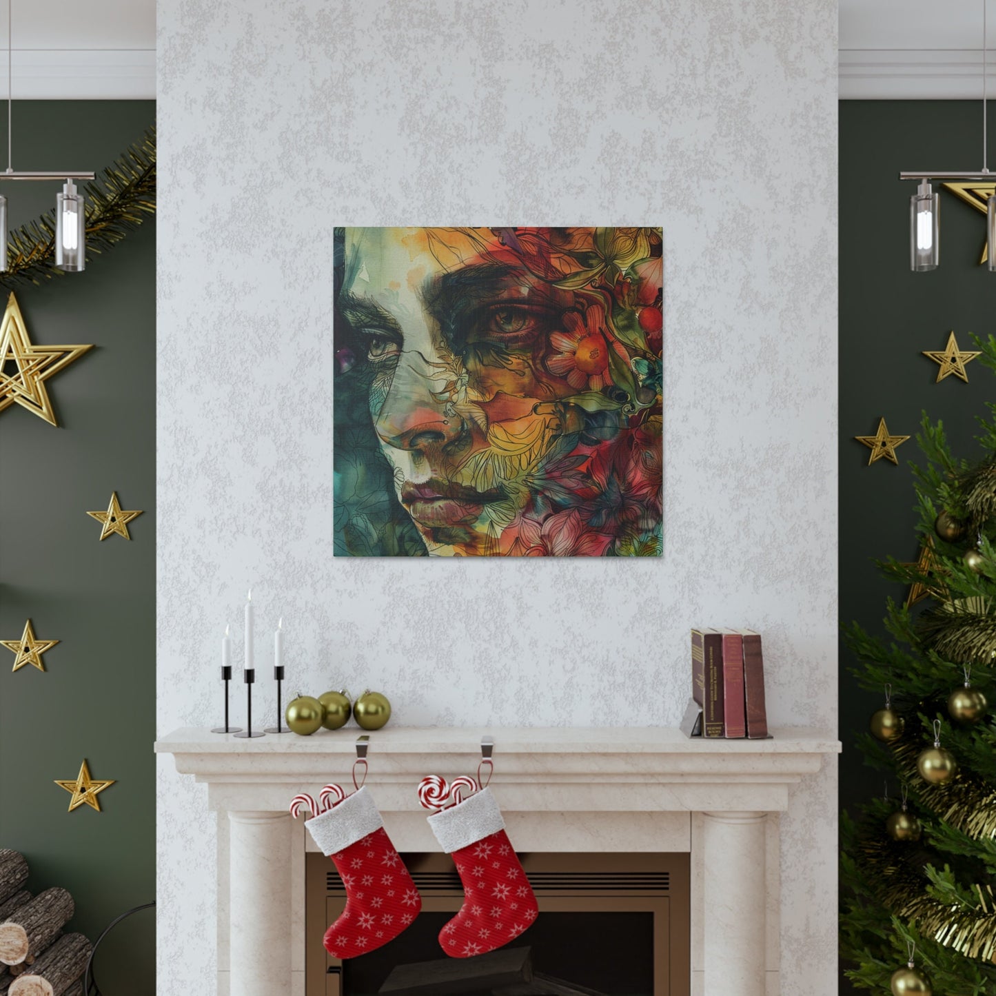 Amazing unique wall art great for the home, apartment, or dorm room. Watercolor girls. Ethereal Prints. Print number 4.