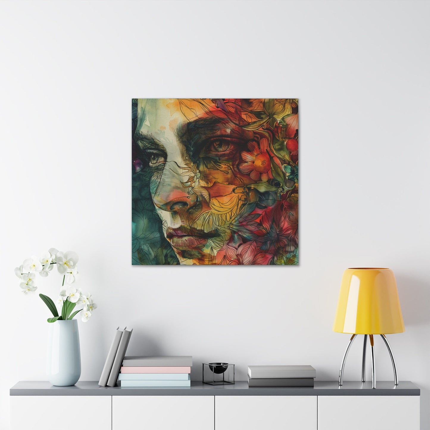 Amazing unique wall art great for the home, apartment, or dorm room. Watercolor girls. Ethereal Prints. Print number 4.