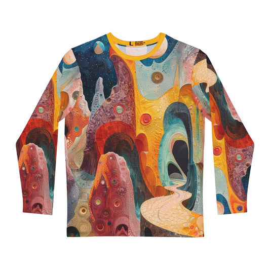 Extraterrestrial Zombie Candy Long Sleeve Shirt, Realist Detail Green and Bronze Print, Marco Mazzoni Inspired, Gender-Bending