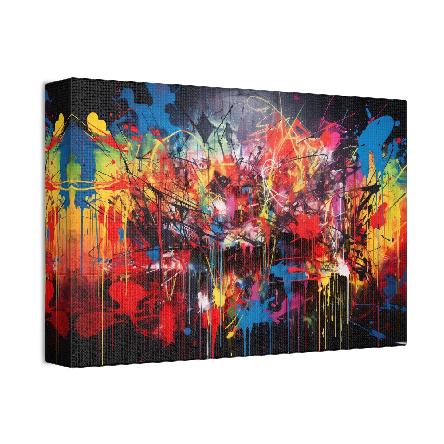 Unique College Dorm or New Apartment Wall Art | Multi-colored Graffiti Style print. Ai generated.