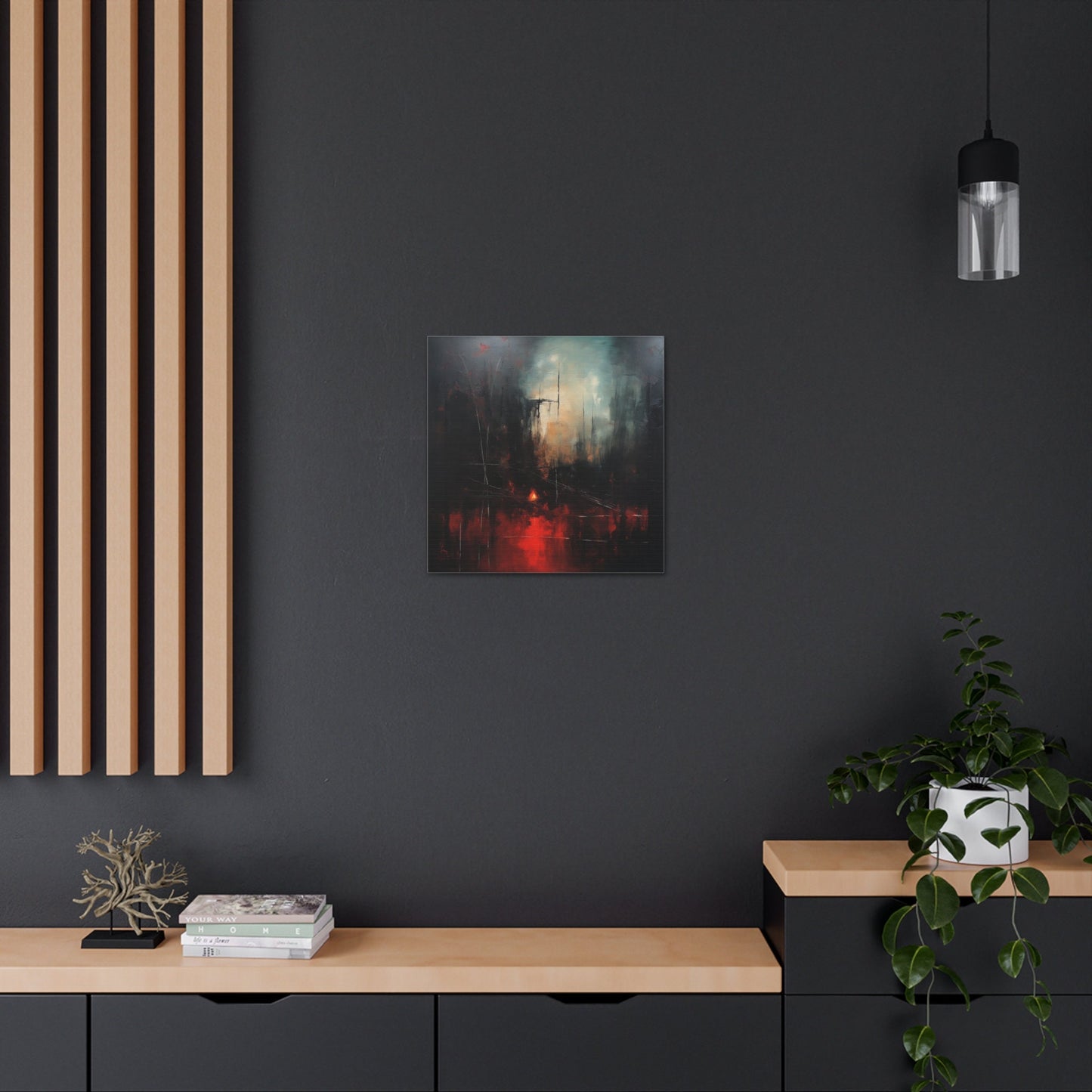 Unique Wall Art for your Home, Apartment or Dorm Room. Abstract print #2 with light and dark colors mixed with red. Awesome painting 4 U.