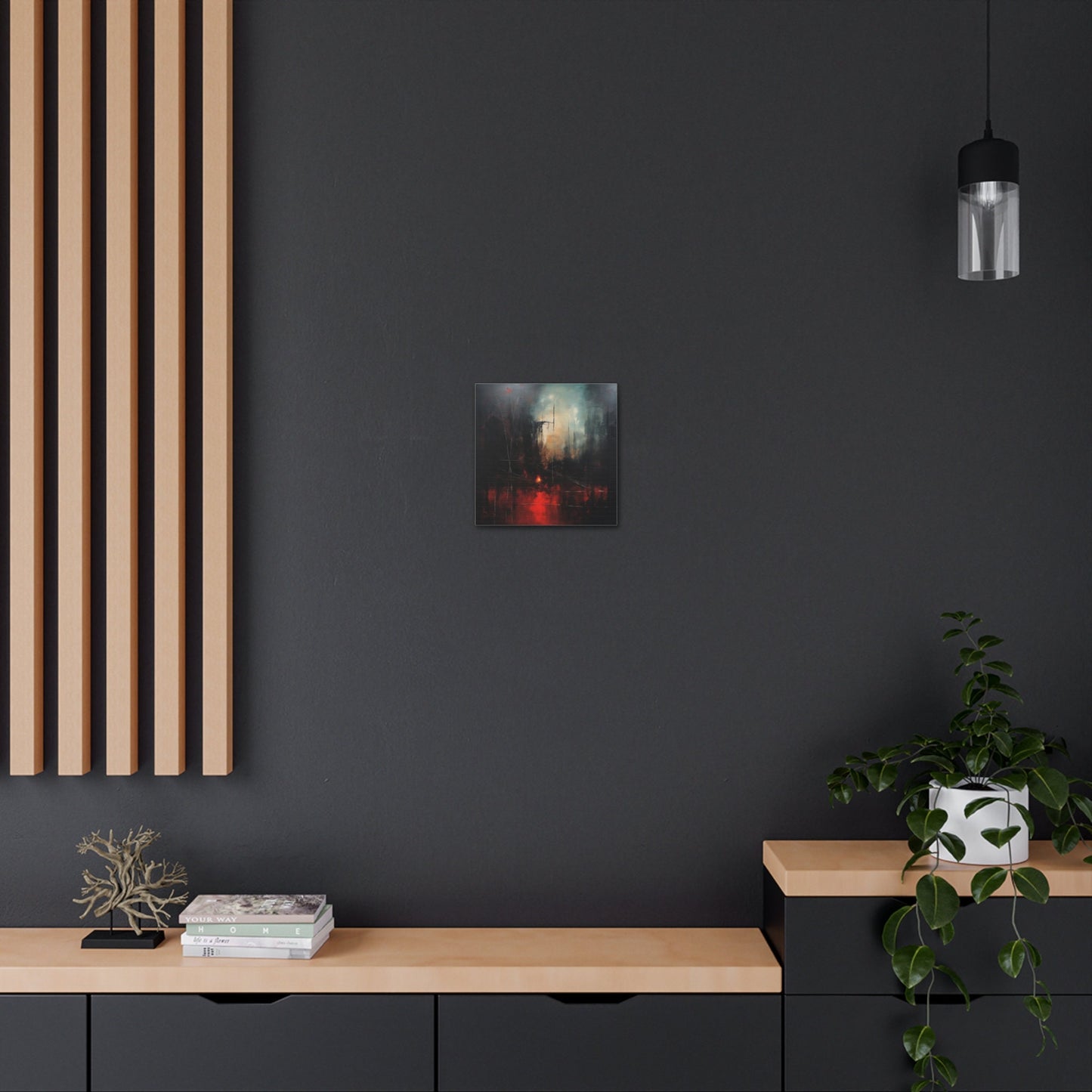 Unique Wall Art for your Home, Apartment or Dorm Room. Abstract print #2 with light and dark colors mixed with red. Awesome painting 4 U.