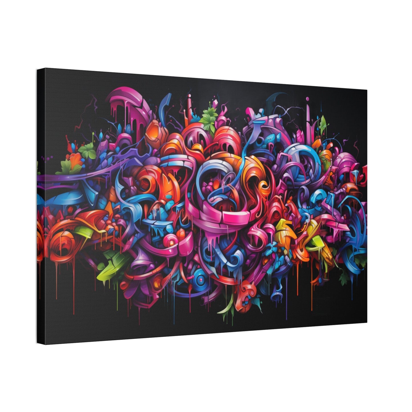 Unique College Dorm or New Apartment Wall Art | Multi-colored Graffiti Style print 2. Ai generated.