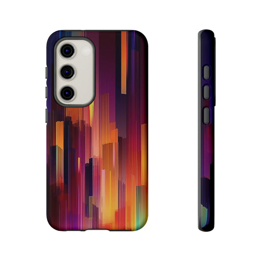 Abstract Multicolored Red, Orange, and Purple Lines No.1 Samsung and Google Phone Tough Case | AI Art