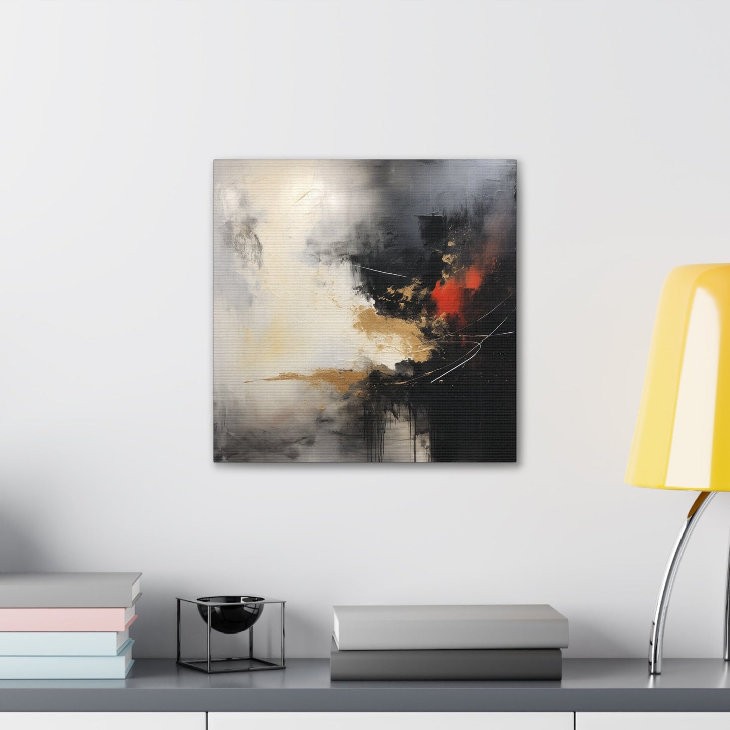 Unique Wall Art for your Home, Apartment or Dorm Room. Abstract print #3 with light and dark colors mixed with red. Awesome painting 4 U.