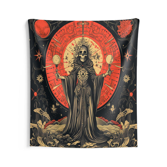 Trippy Tarot Card Style Indoor Wall Tapestries for all your Smoker Friends. Unique AI Art designs for your dorm or chillout rooms.