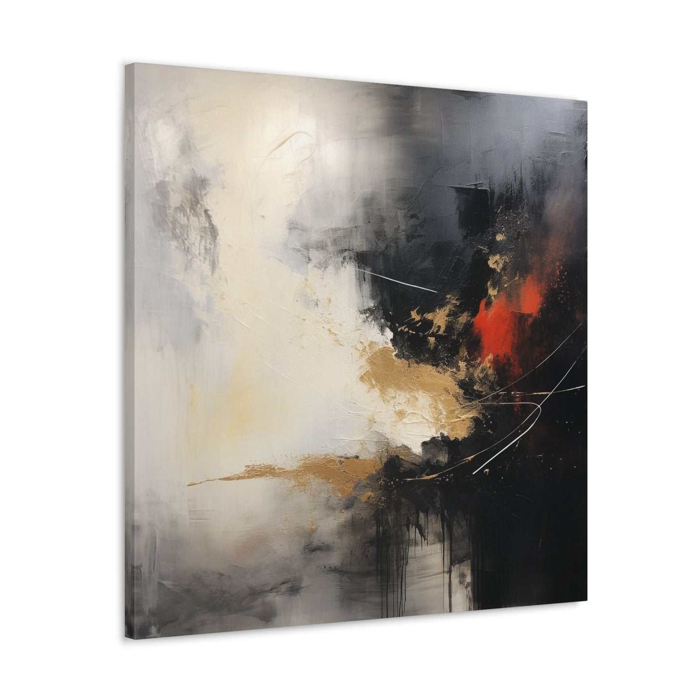 Unique Wall Art for your Home, Apartment or Dorm Room. Abstract print #3 with light and dark colors mixed with red. Awesome painting 4 U.
