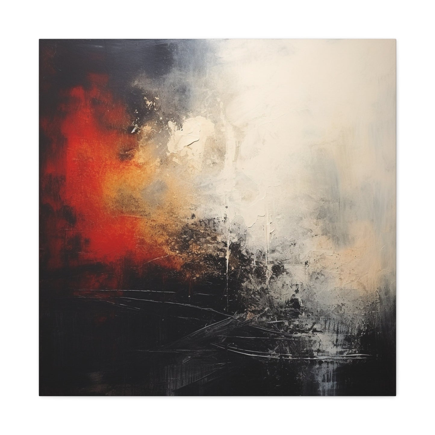 Unique Wall Art for your Home, Apartment or Dorm Room. Abstract print #1 with light and dark colors mixed with red. Awesome painting 4 U.