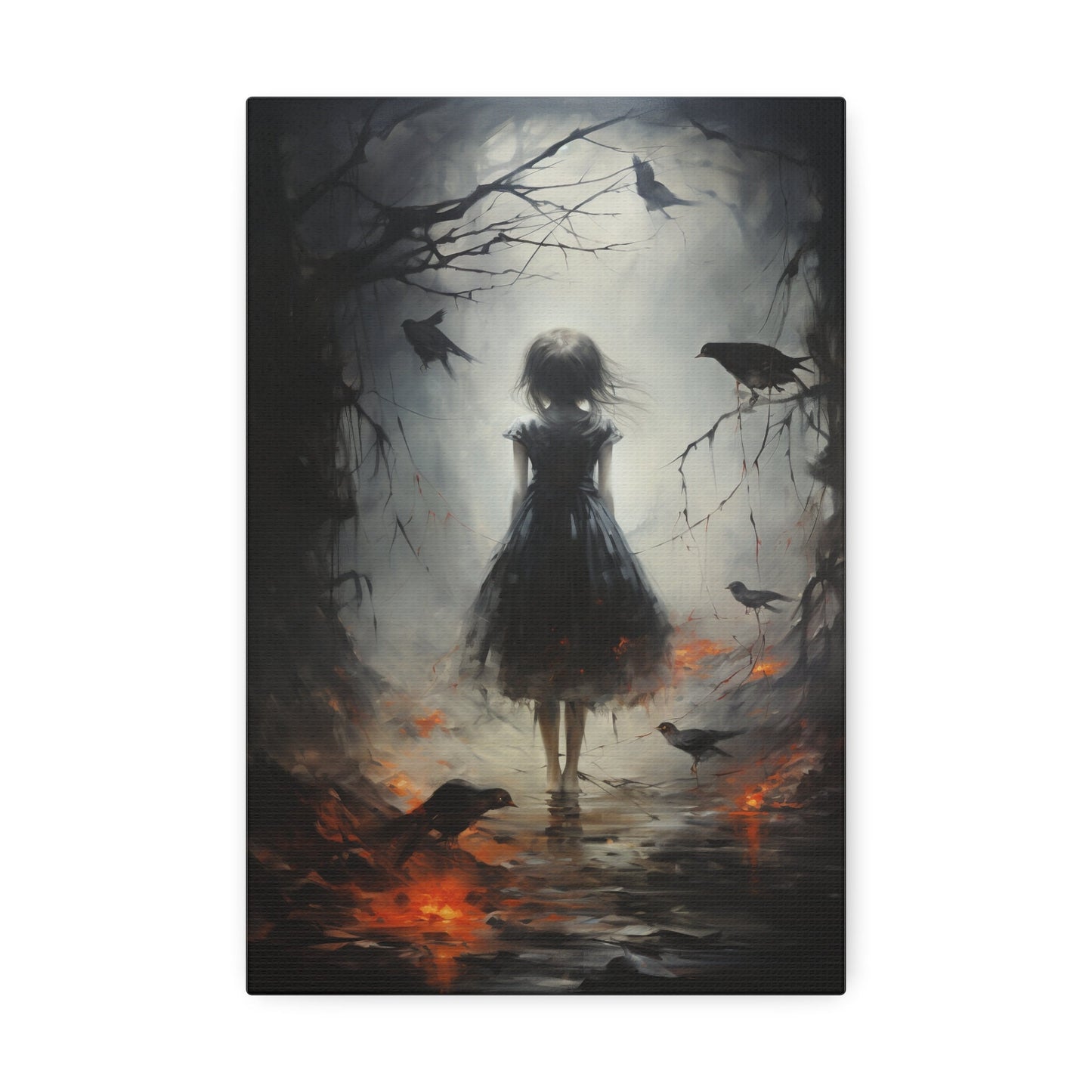 Unique Wall Art for your Home, Apartment, Dorm Room. Surreal Art of a Girl in the Dark Woods | no.2. Imperfect and Beautiful.
