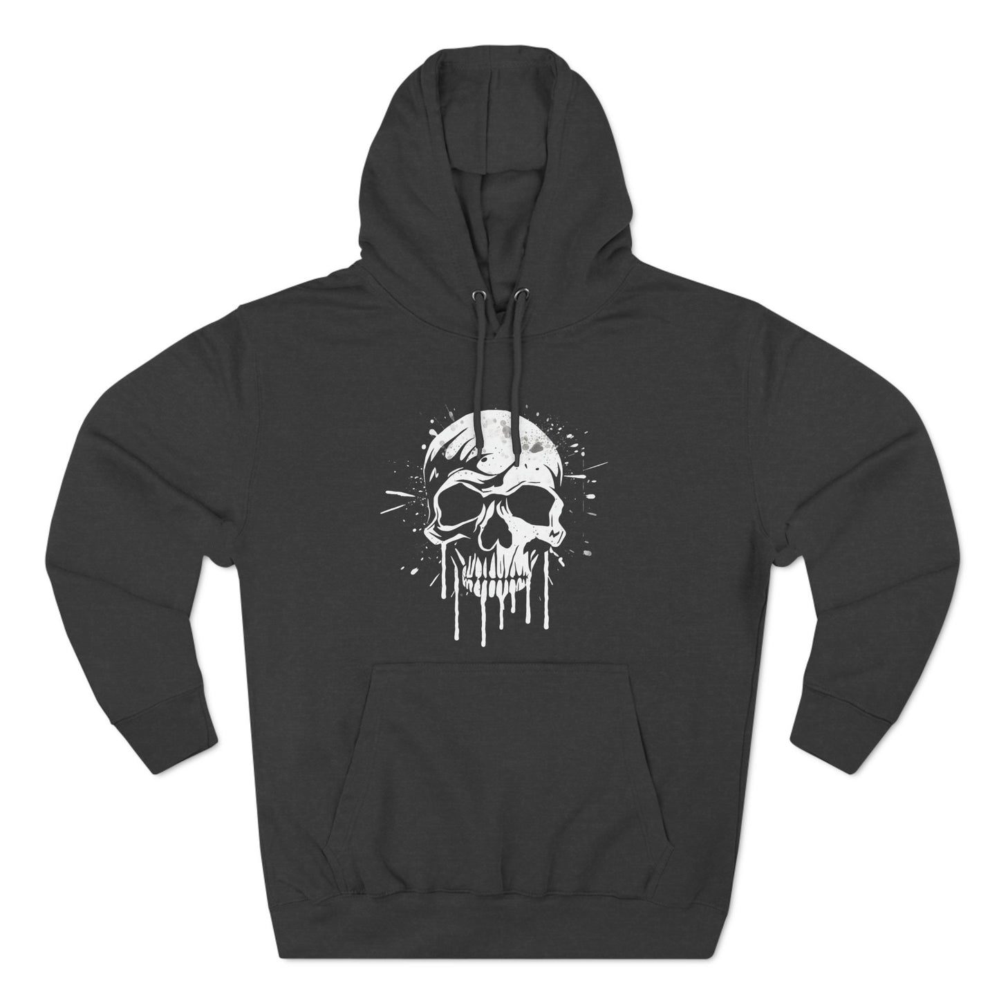 Unique Gift for the person who has wants to stand out in a crowd! White Skull Graffiti Unisex Premium Pullover Hoodie. Great guy gift.