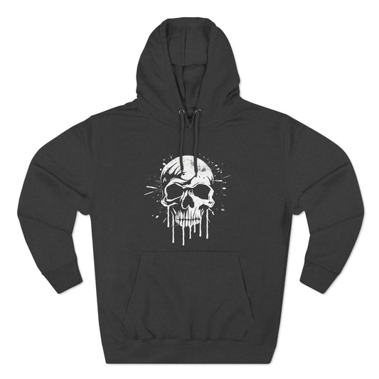 Unique Gift for the person who has wants to stand out in a crowd! White Skull Graffiti Unisex Premium Pullover Hoodie. Great guy gift.