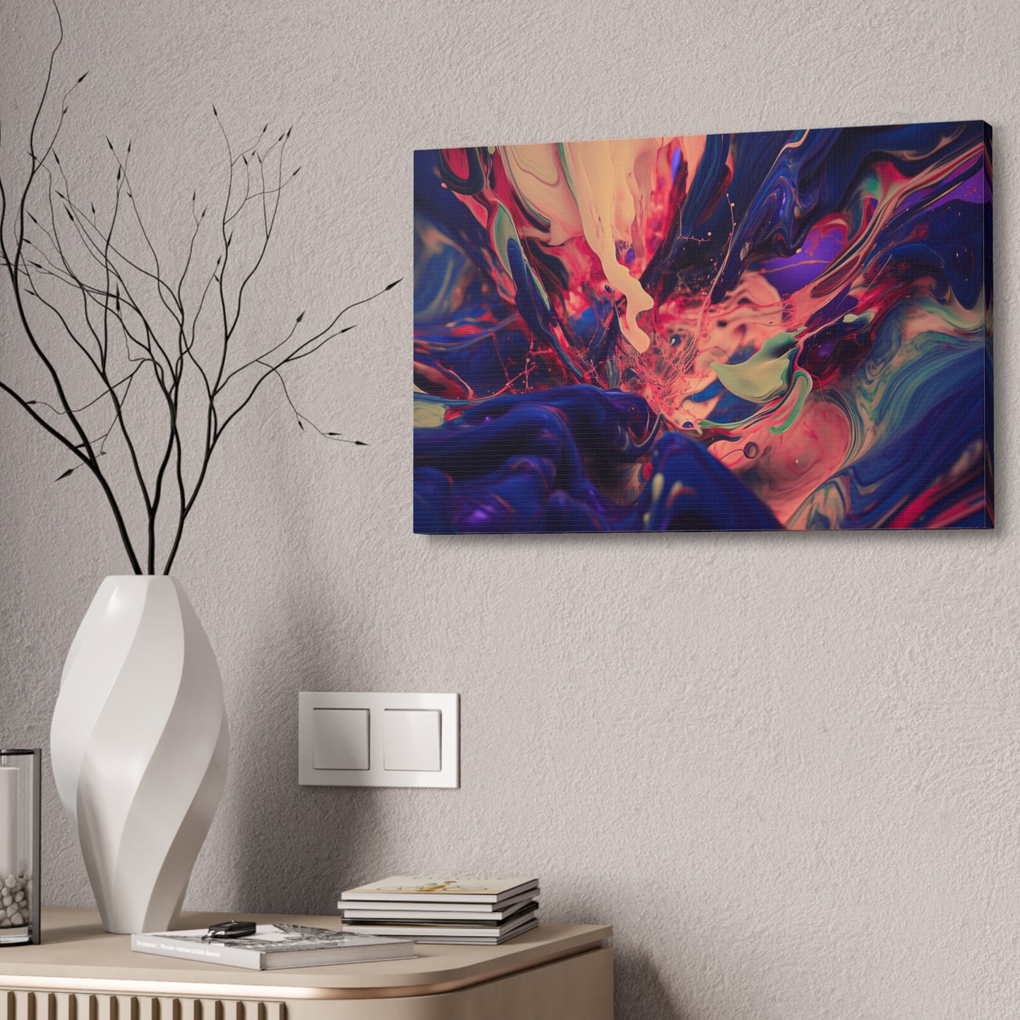 Purple Paint Tsunami: Splashed Paint Print