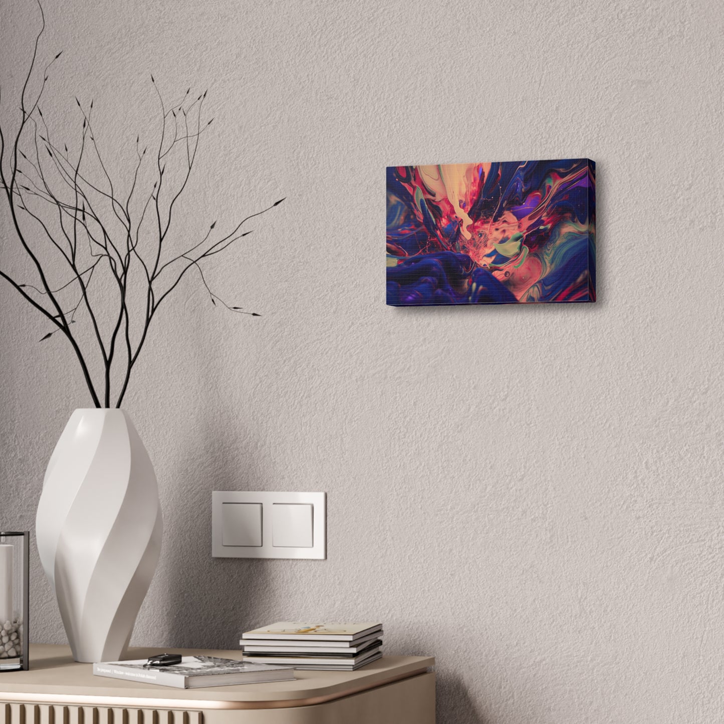 Purple Paint Tsunami: Splashed Paint Print