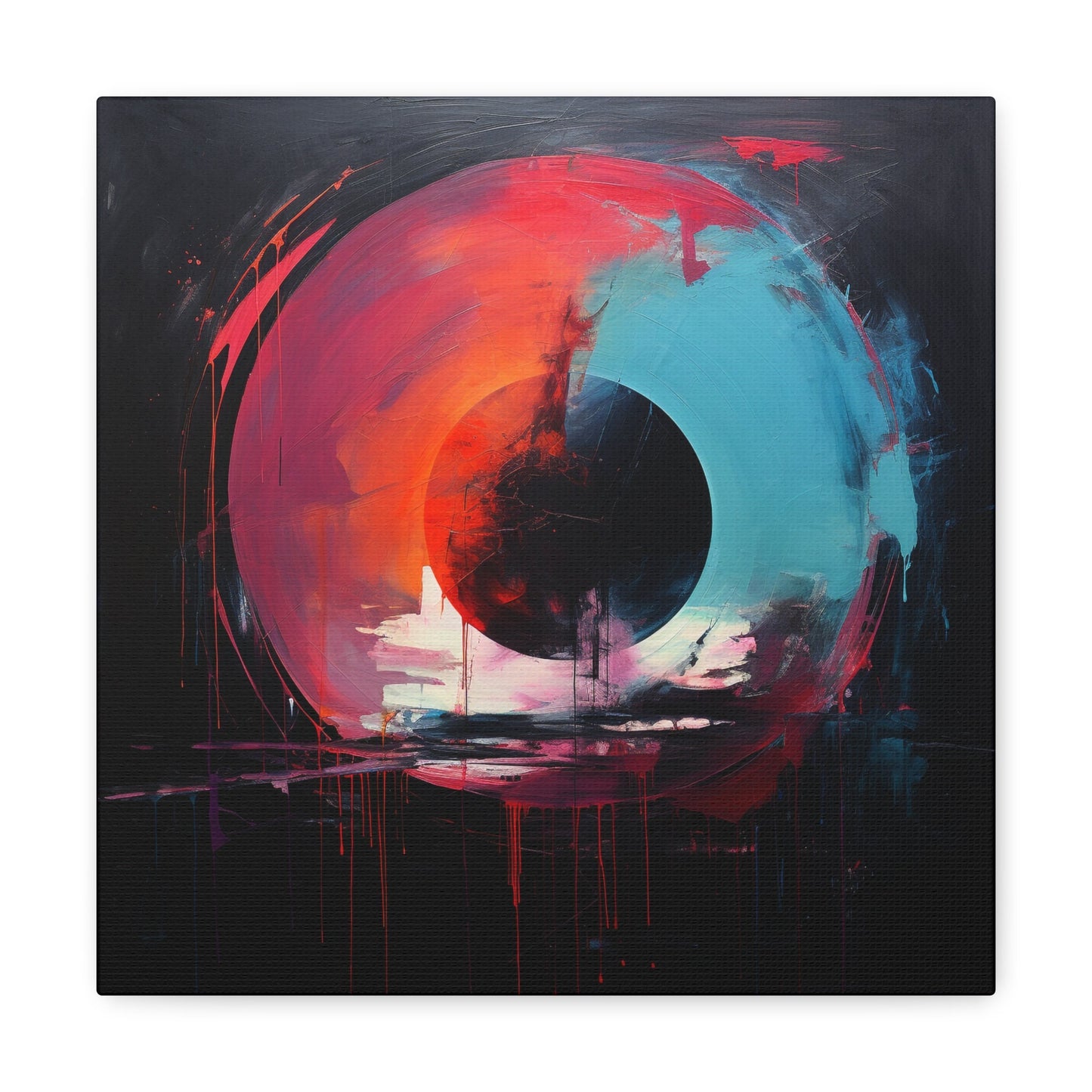 Unique Wall Art for your Home, Apartment or Dorm Room. Black Hole, Abstract Art, Modern Geometric Wall Art, Contemporary Home Decor.