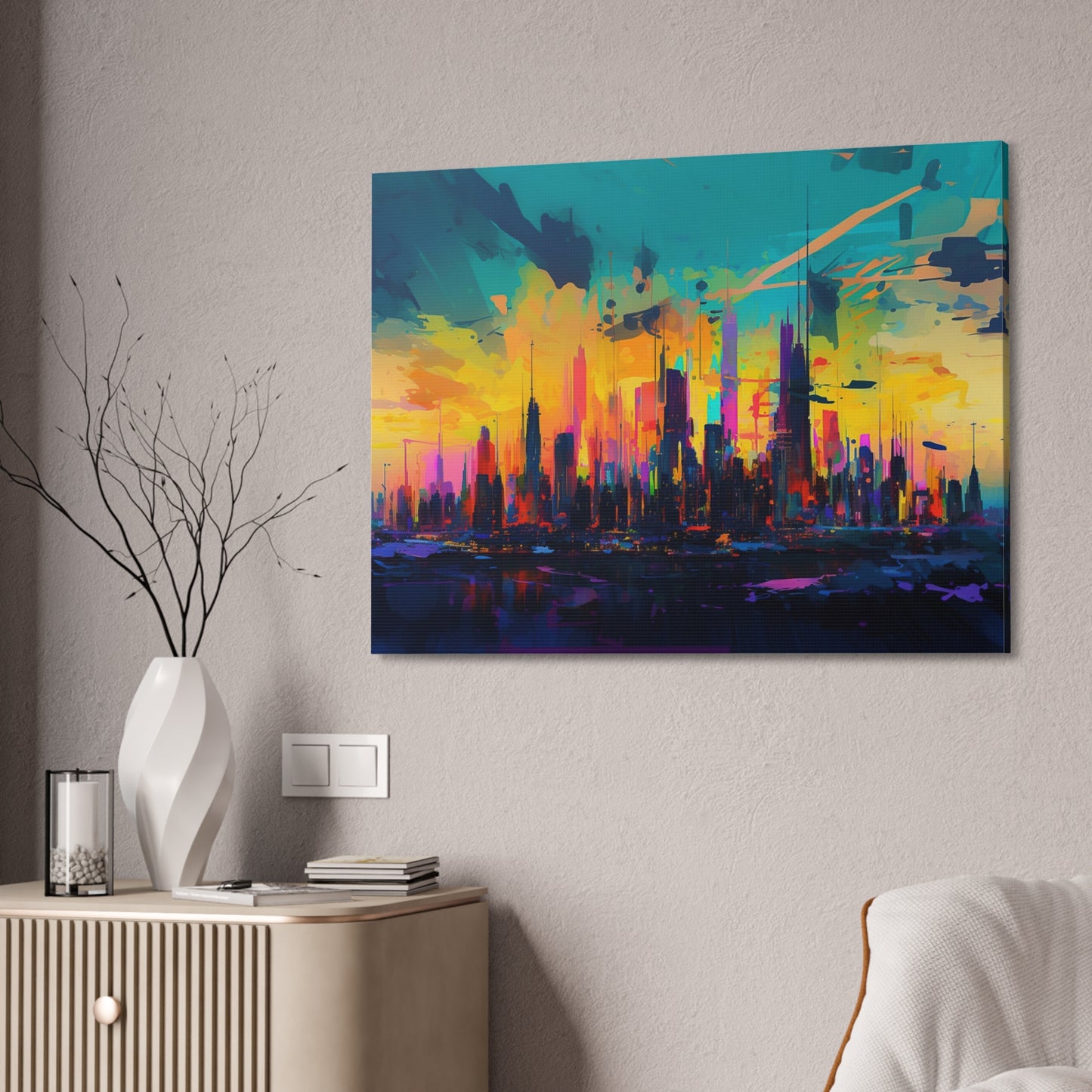 Sunset City Abstract